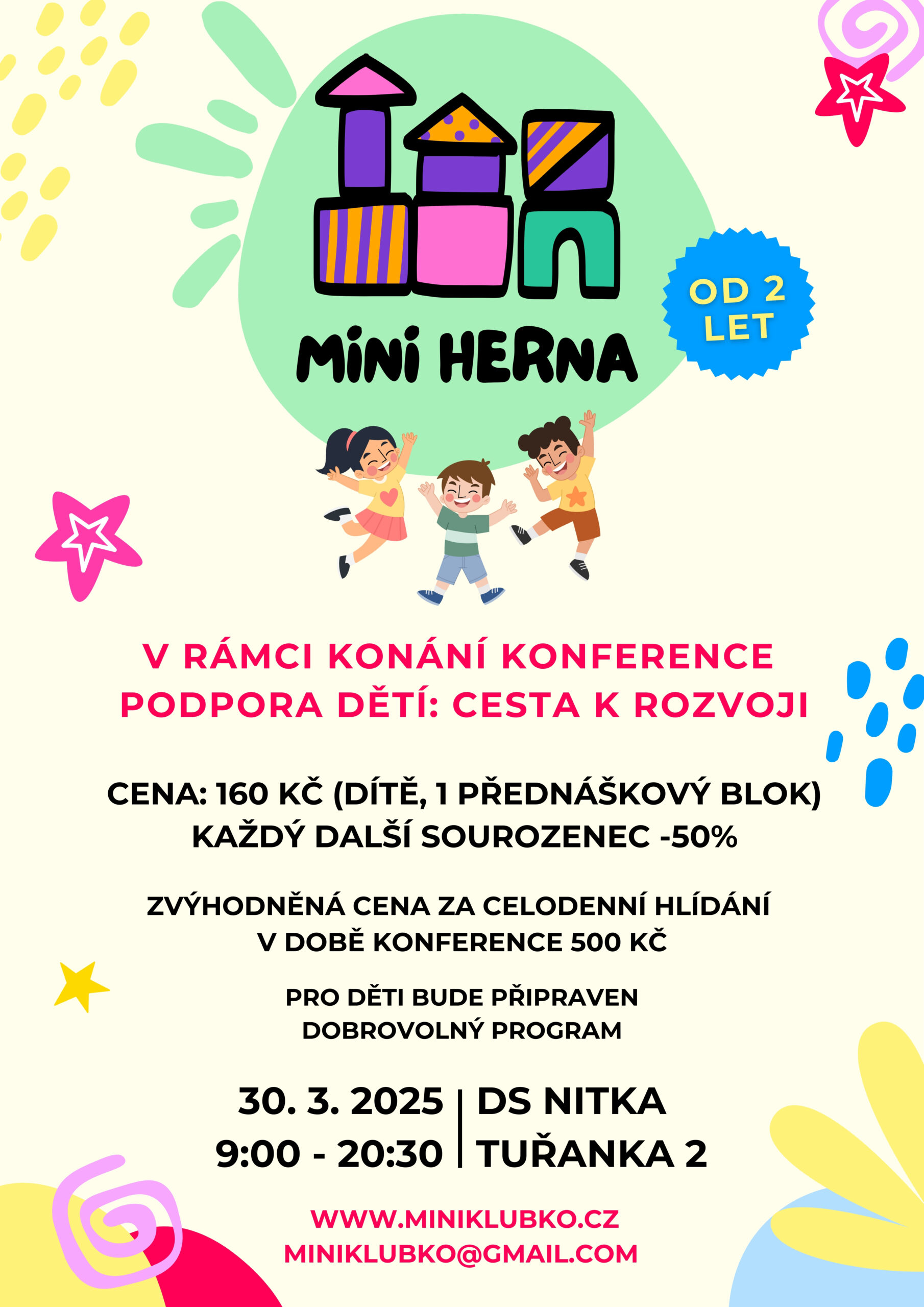 MINI HERNA v rámci konference – Podpora dětí: Cesta k rozvoji
